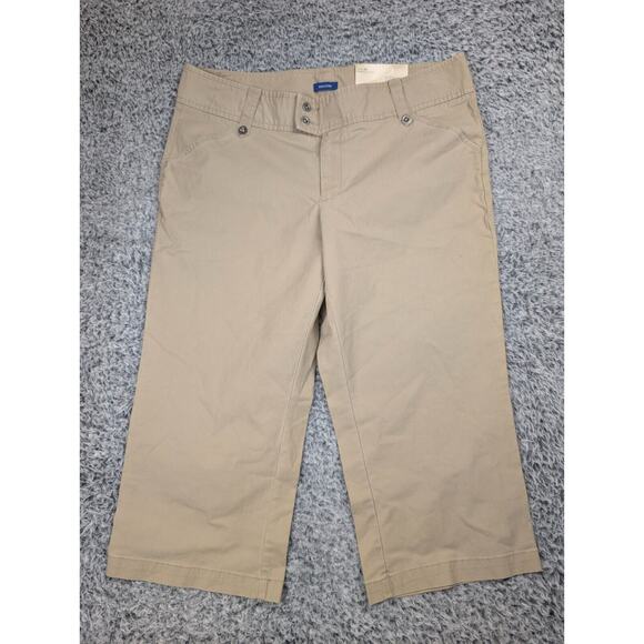 Dockers Pants Womens 16 Beige Classiccore Preppy Cropped Casual Normcore Work - Picture 3 of 9